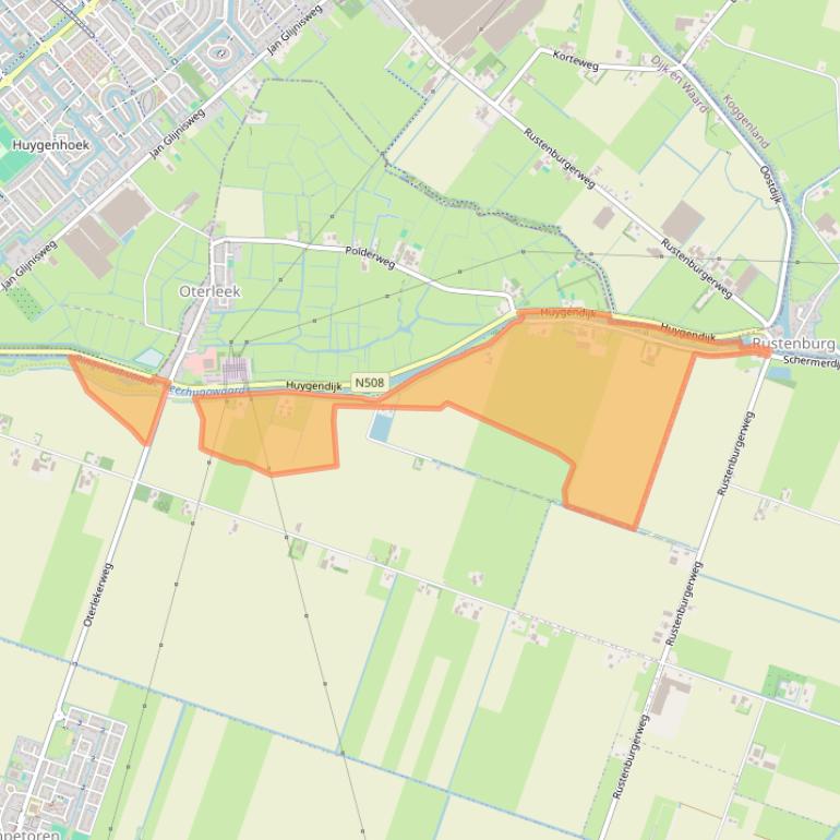 Kaart van postcodegebied 1842EL.