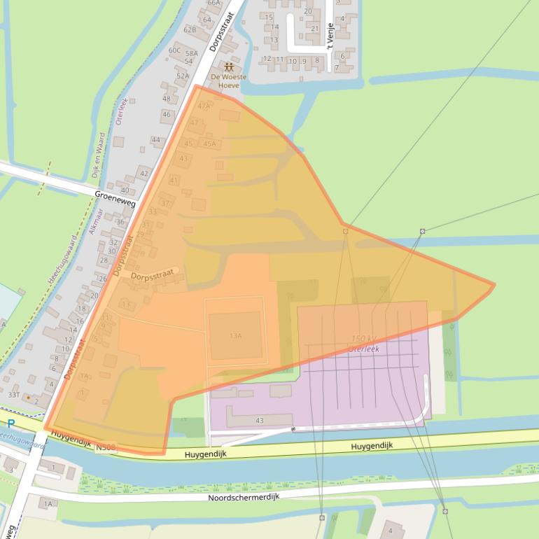 Kaart van postcodegebied 1842GS.