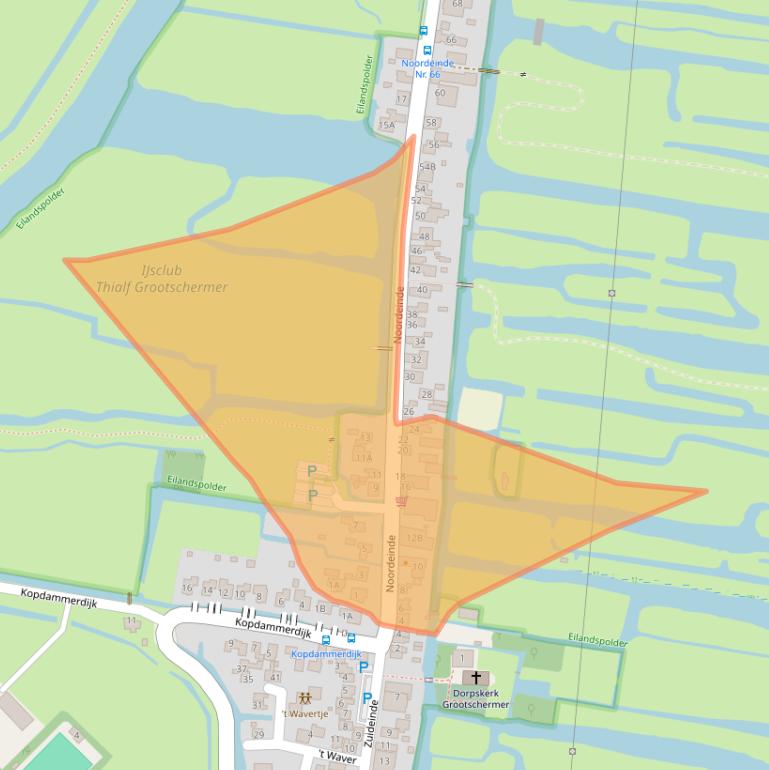 Kaart van postcodegebied 1843JH.