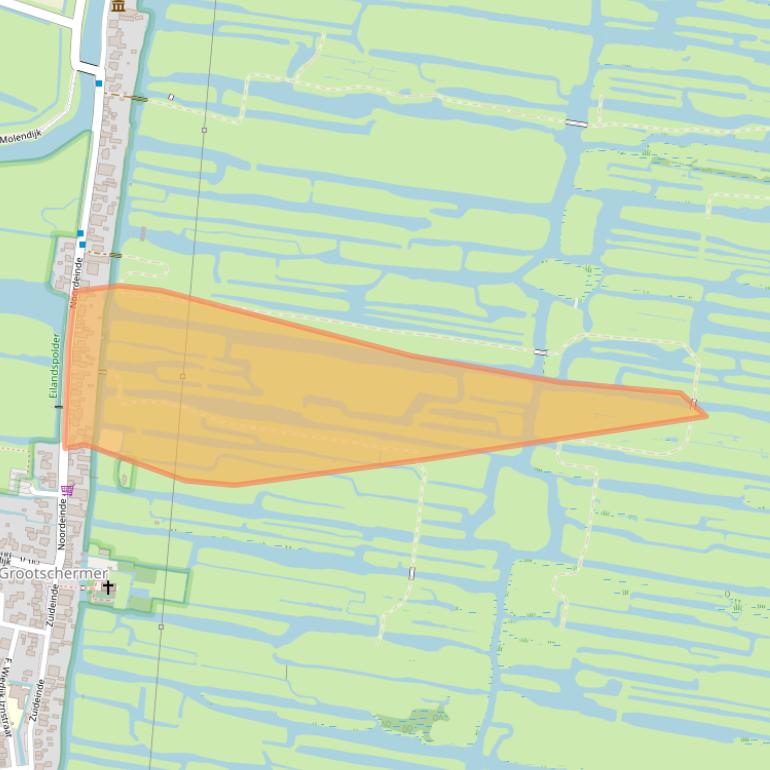 Kaart van postcodegebied 1843JJ.