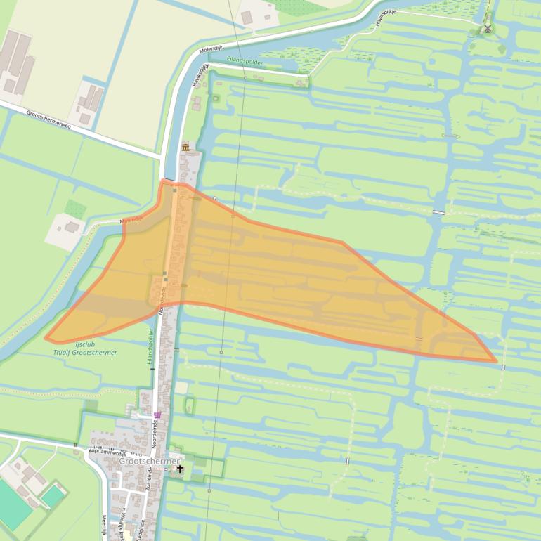 Kaart van postcodegebied 1843JK.