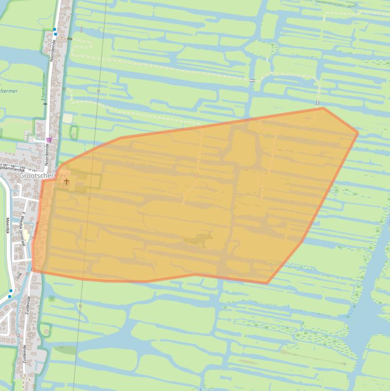 Kaart van postcodegebied 1843JL.