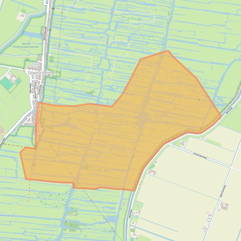 Kaart van postcodegebied 1843JM.