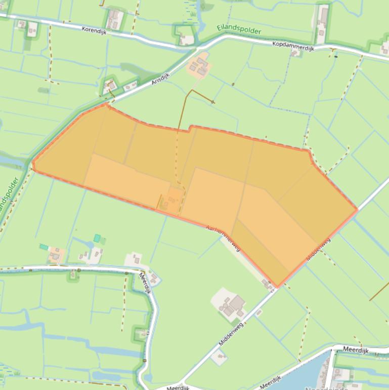 Kaart van postcodegebied 1843KD.