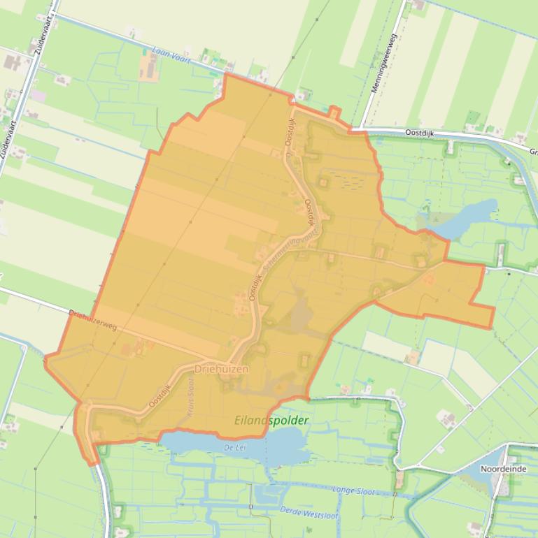 Kaart van postcodegebied 1844.