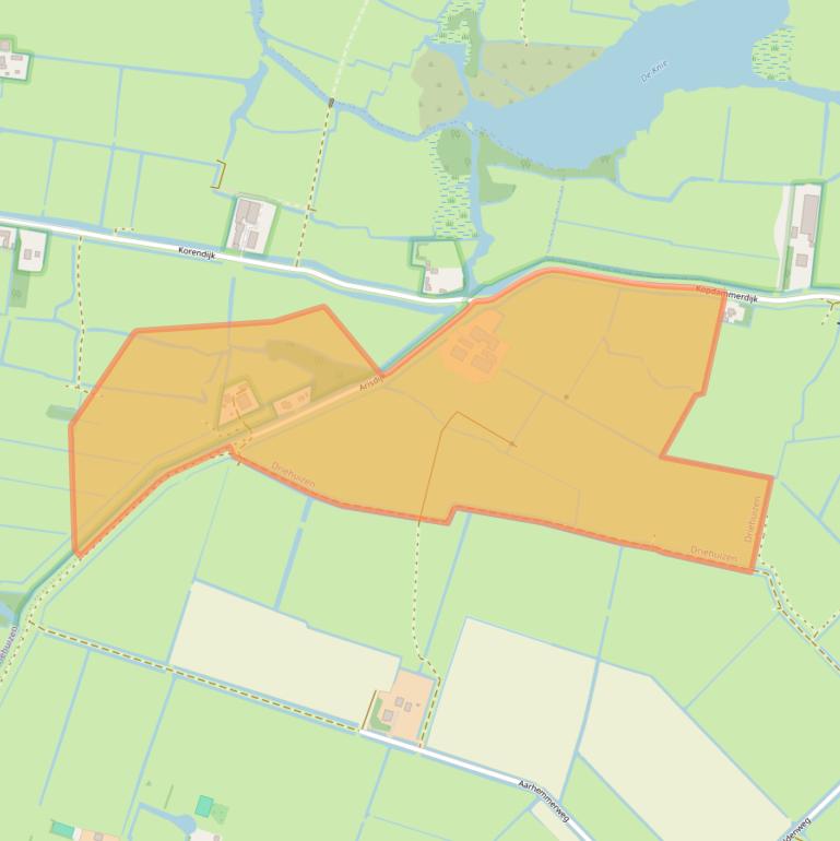 Kaart van postcodegebied 1844KG.