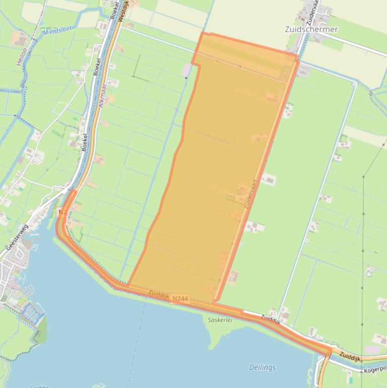 Kaart van postcodegebied 1846LE.