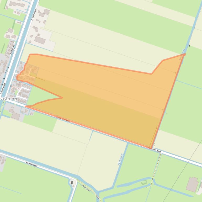 Kaart van postcodegebied 1846LP.