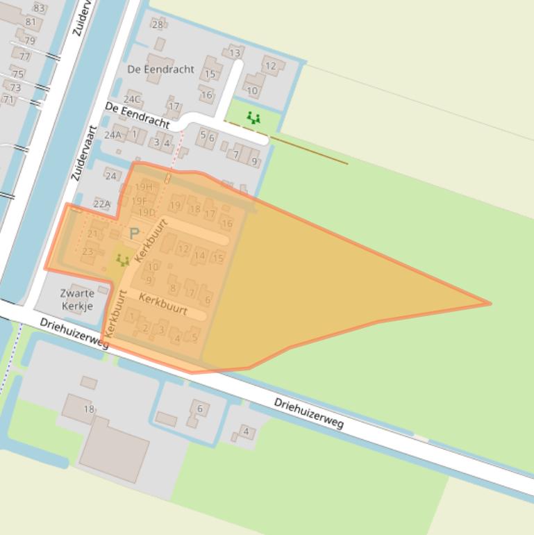 Kaart van postcodegebied 1846LR.