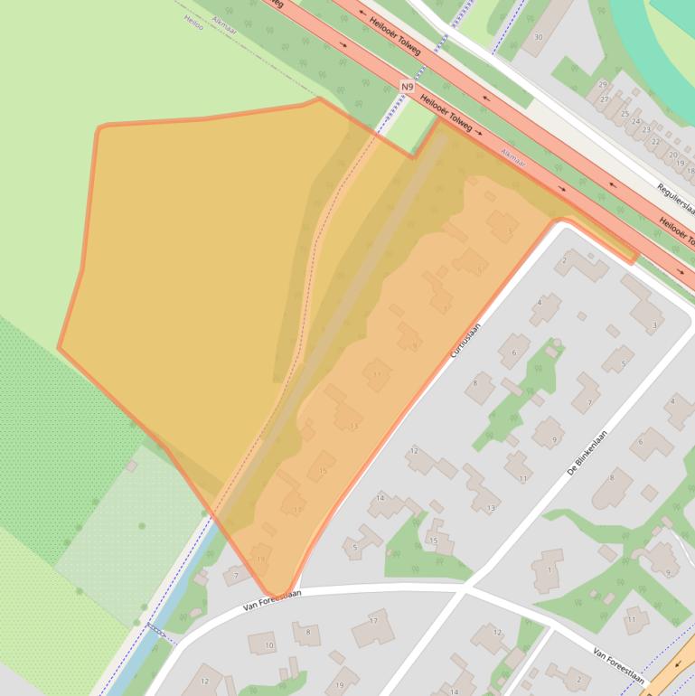 Kaart van postcodegebied 1851AL.