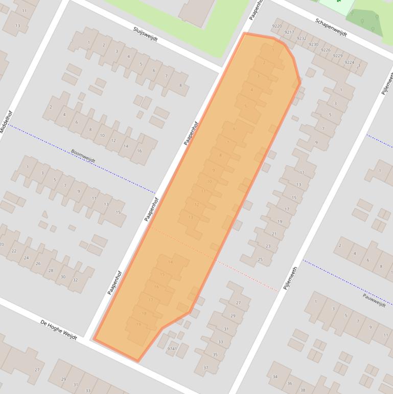 Kaart van postcodegebied 1851EK.
