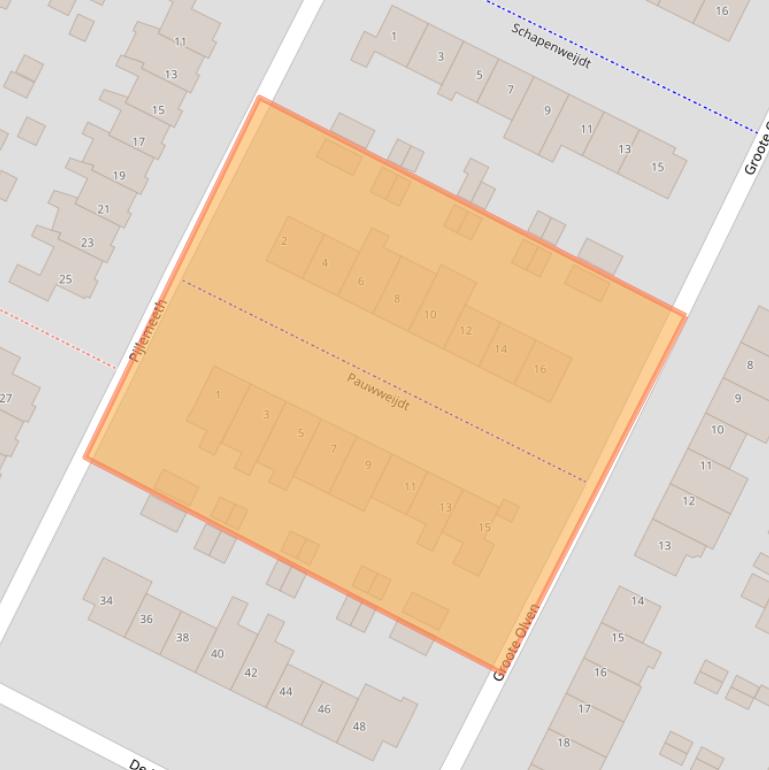 Kaart van postcodegebied 1851EN.