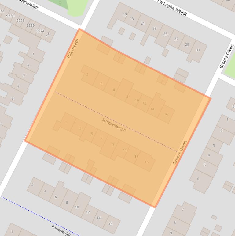 Kaart van postcodegebied 1851EP.