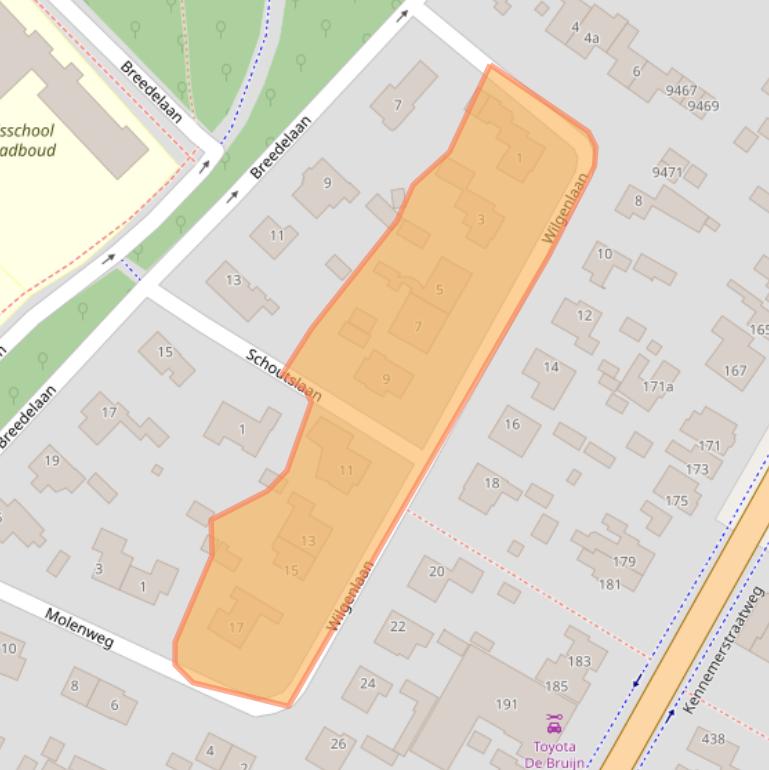 Kaart van postcodegebied 1851LD.