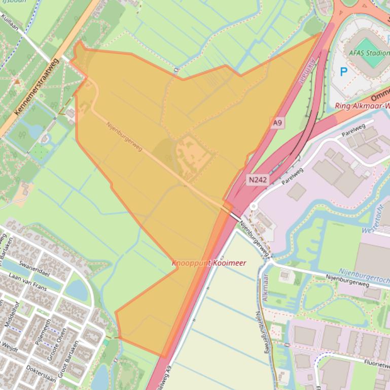 Kaart van postcodegebied 1851LT.