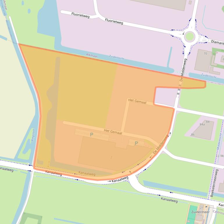 Kaart van postcodegebied 1851LW.