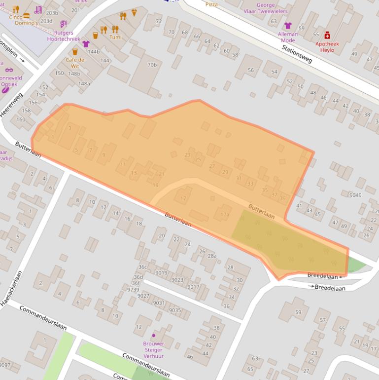 Kaart van postcodegebied 1851ME.