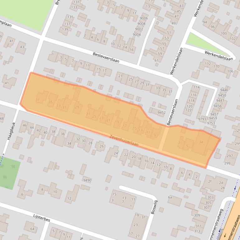 Kaart van postcodegebied 1851MR.
