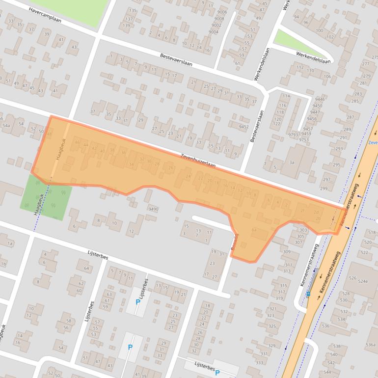 Kaart van postcodegebied 1851MV.