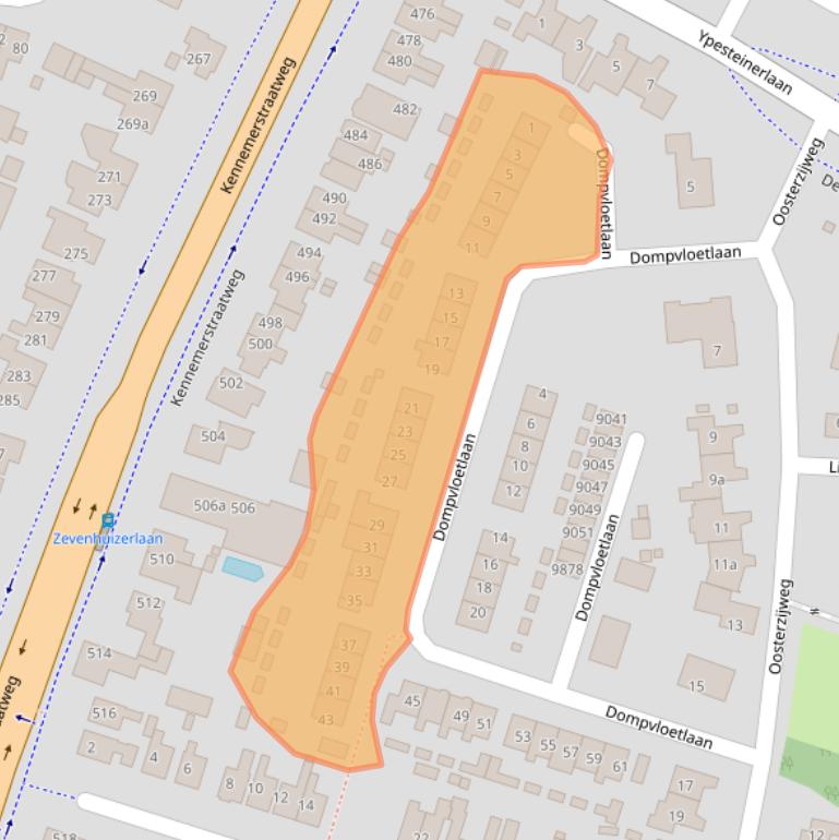 Kaart van postcodegebied 1851NM.