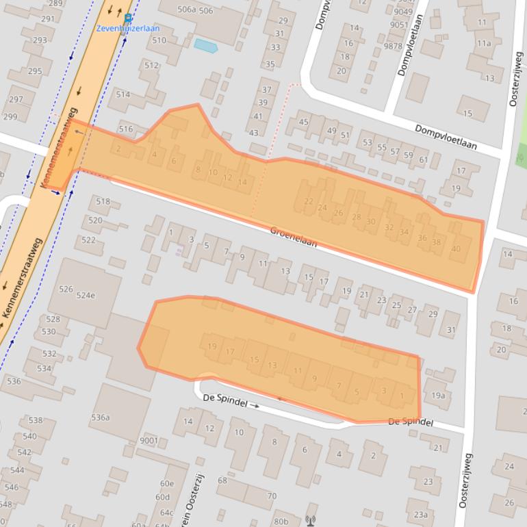 Kaart van postcodegebied 1851NS.