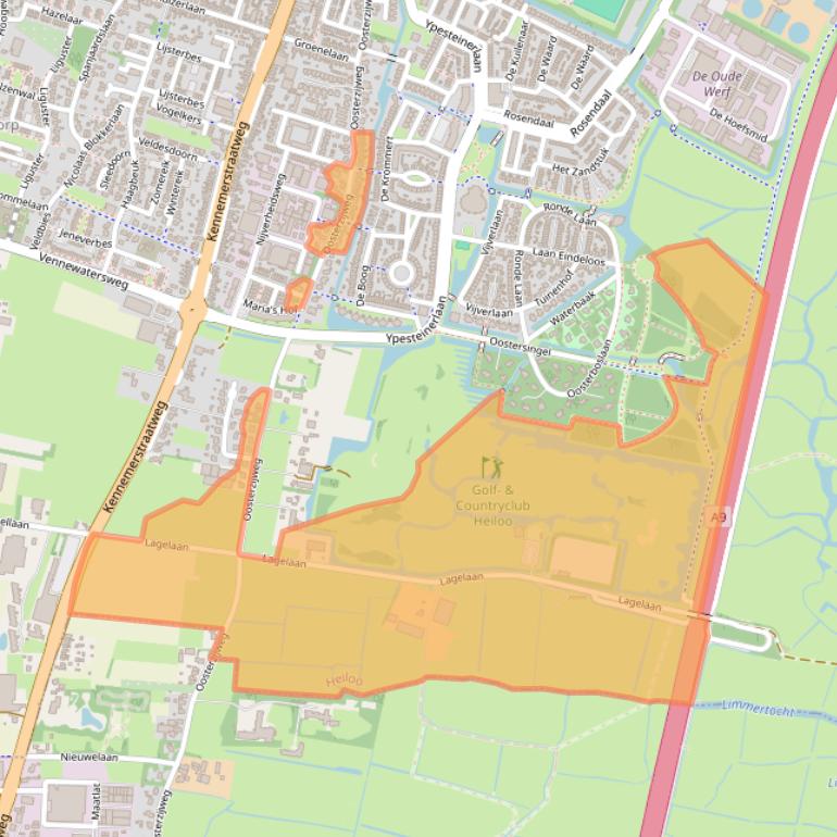 Kaart van postcodegebied 1851PC.