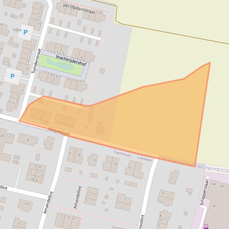 Kaart van postcodegebied 1851PP.