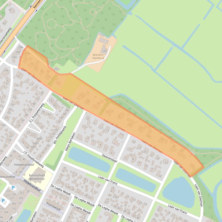 Kaart van postcodegebied 1851SC.