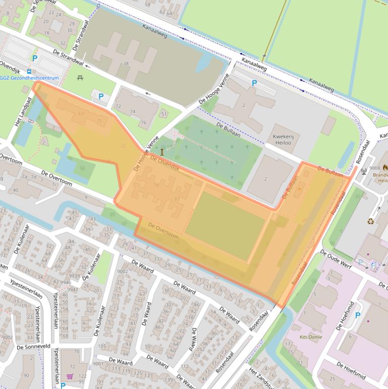 Kaart van postcodegebied 1851VP.