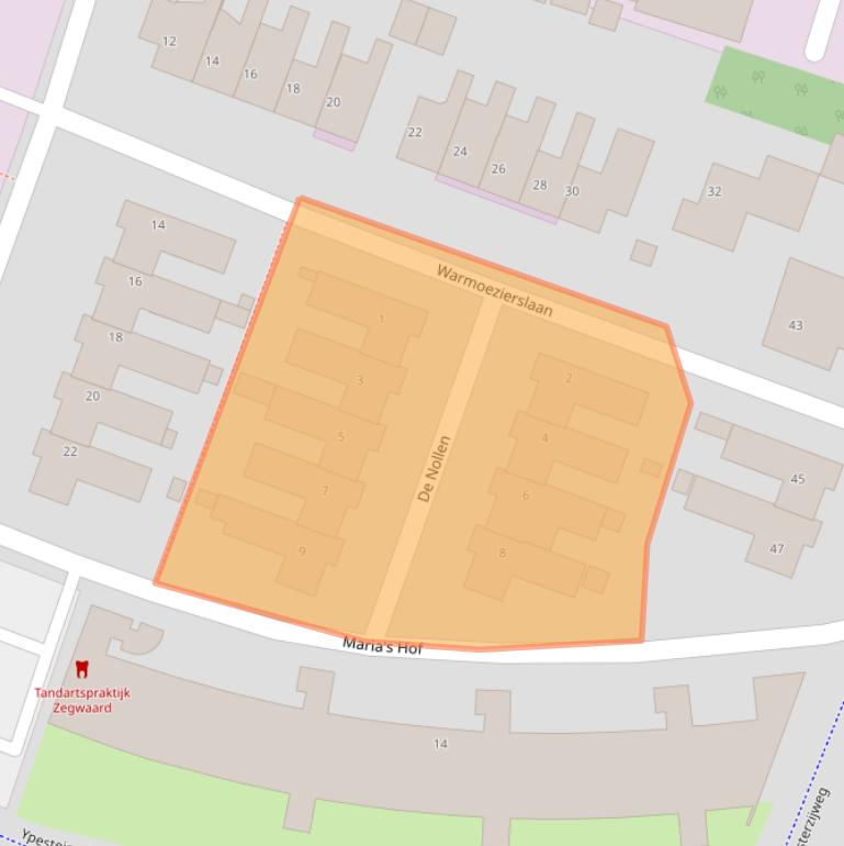 Kaart van postcodegebied 1851ZG.