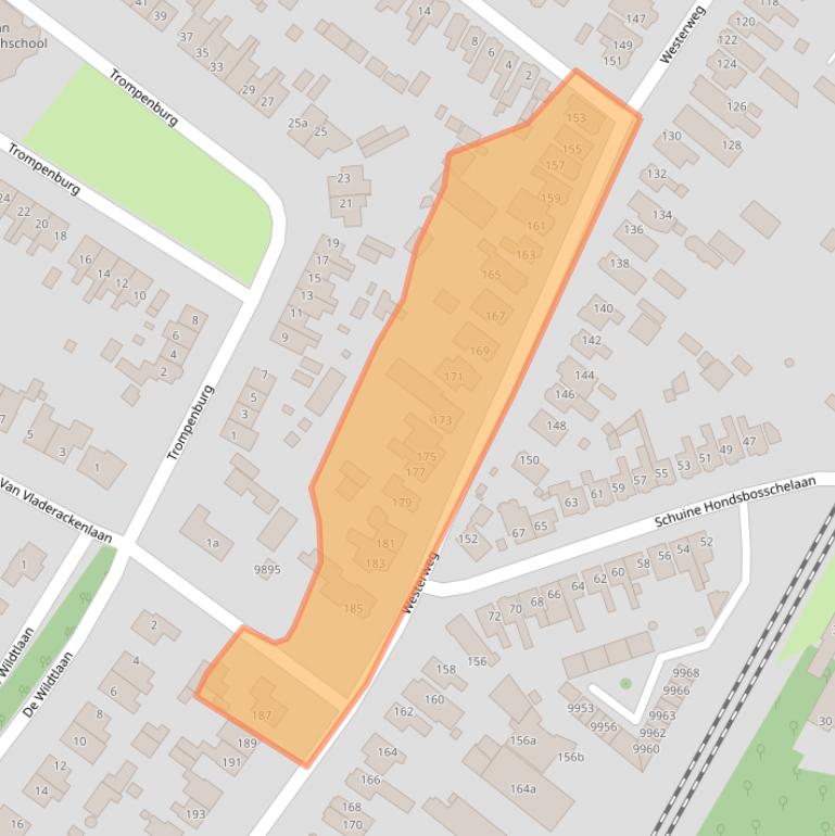 Kaart van postcodegebied 1852AD.