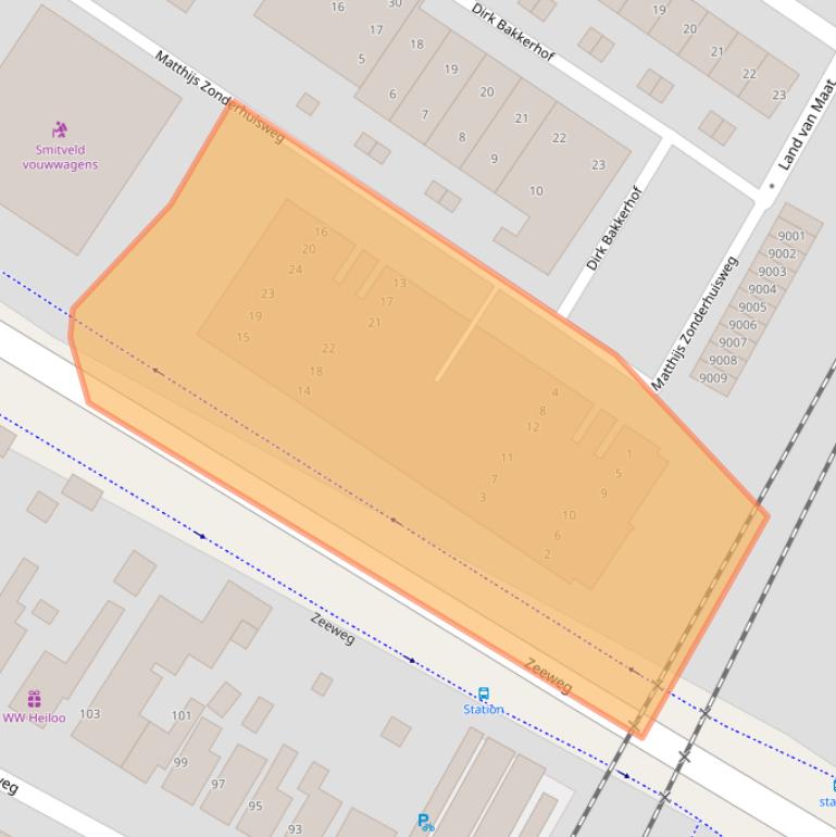 Kaart van postcodegebied 1852AZ.