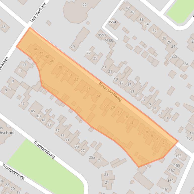 Kaart van postcodegebied 1852BB.