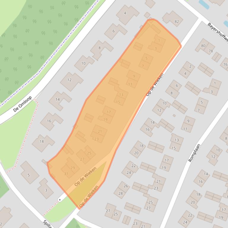 Kaart van postcodegebied 1852BS.