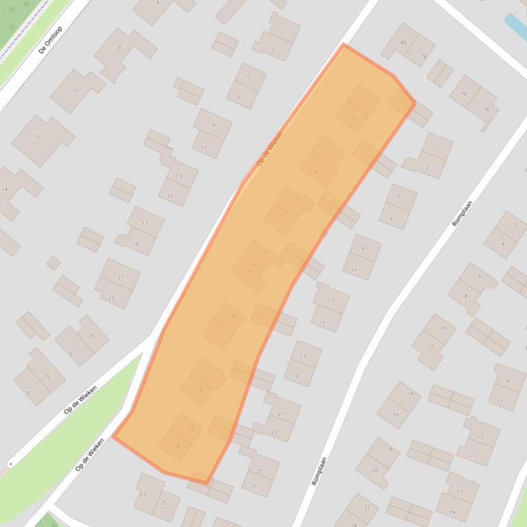 Kaart van postcodegebied 1852BT.