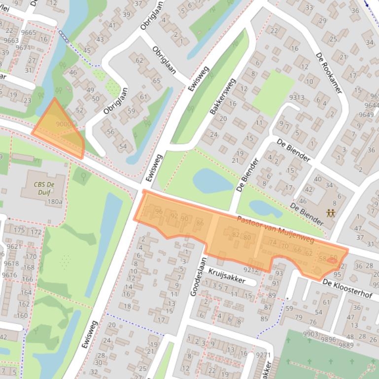 Kaart van postcodegebied 1852EJ.