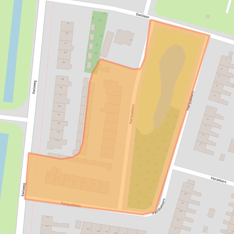 Kaart van postcodegebied 1852EN.