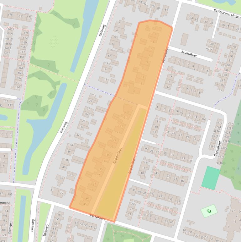 Kaart van postcodegebied 1852ER.