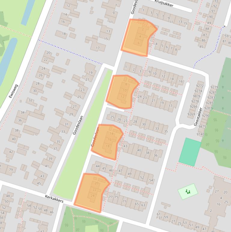 Kaart van postcodegebied 1852ET.