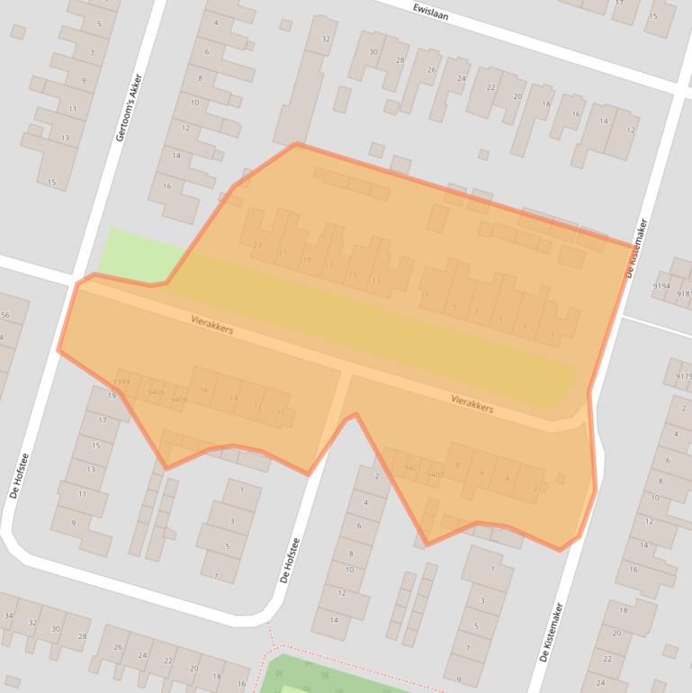 Kaart van postcodegebied 1852GR.