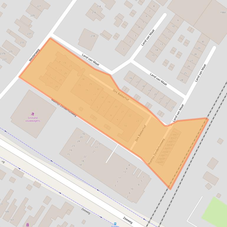 Kaart van postcodegebied 1852HN.