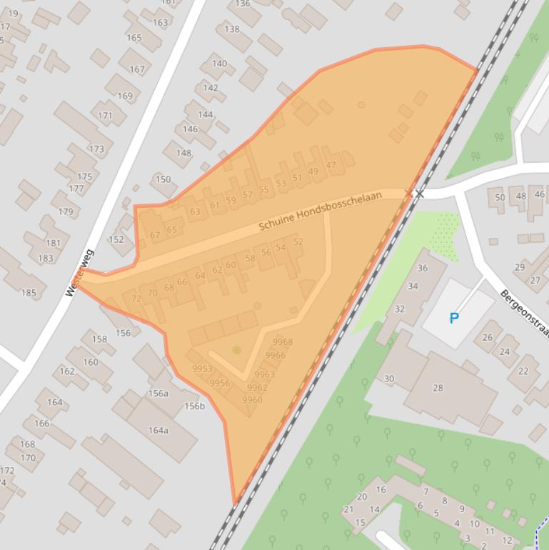 Kaart van postcodegebied 1852HR.