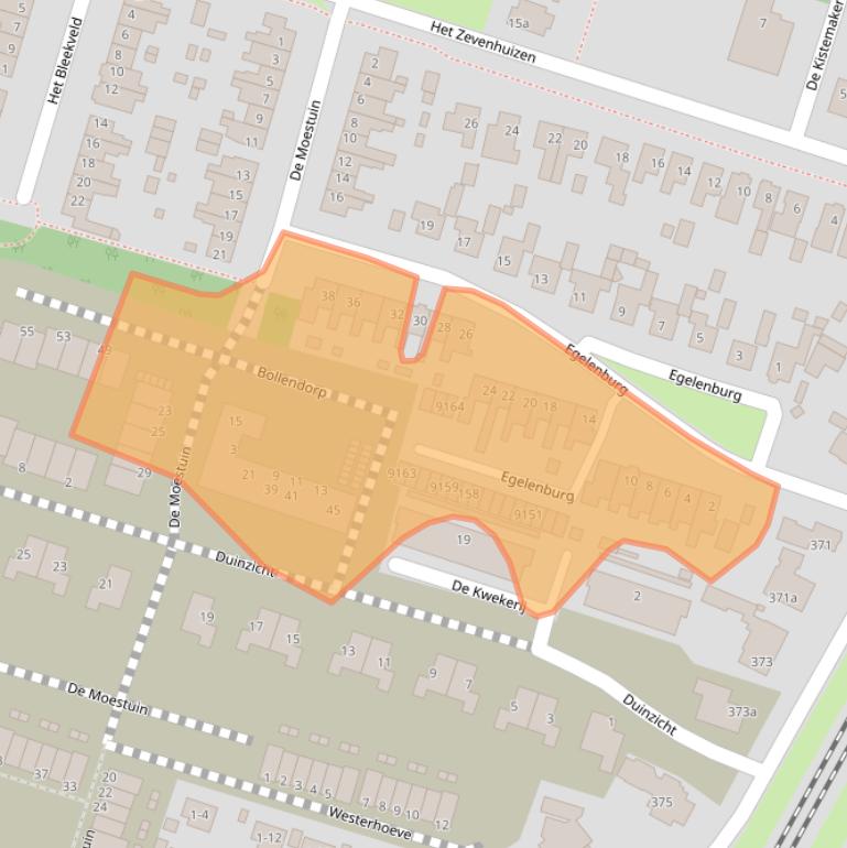 Kaart van postcodegebied 1852JE.