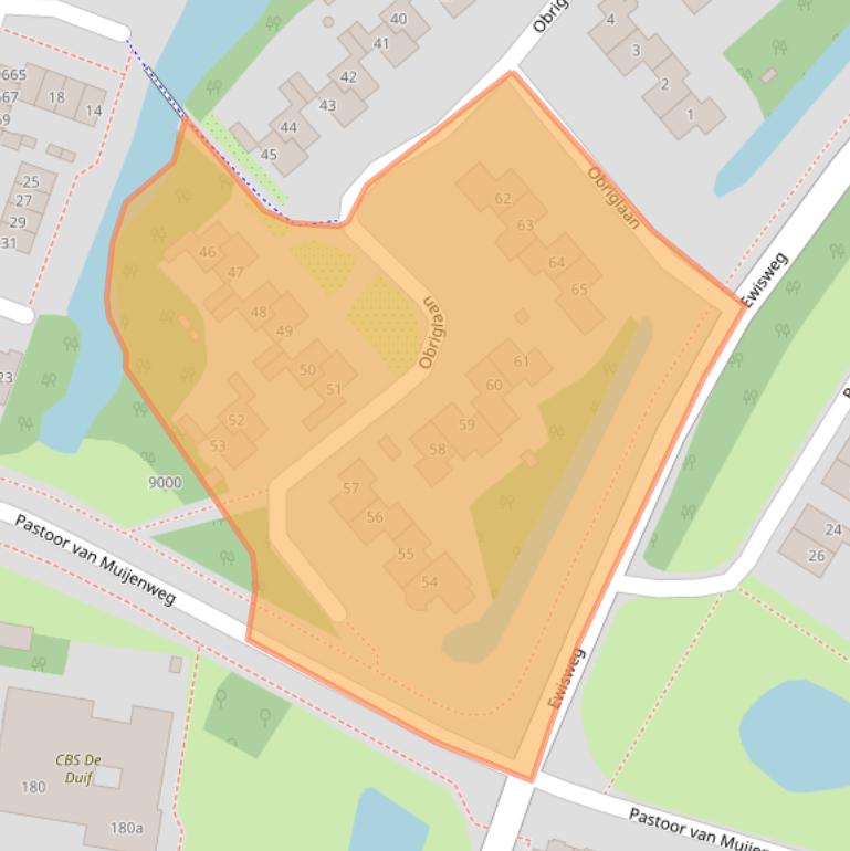 Kaart van postcodegebied 1852KC.