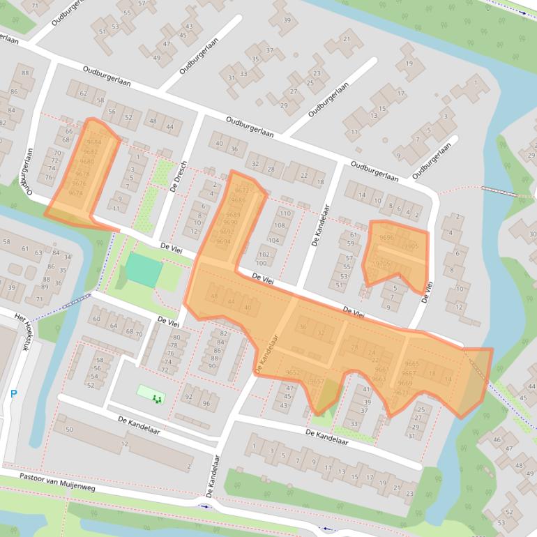 Kaart van postcodegebied 1852KE.