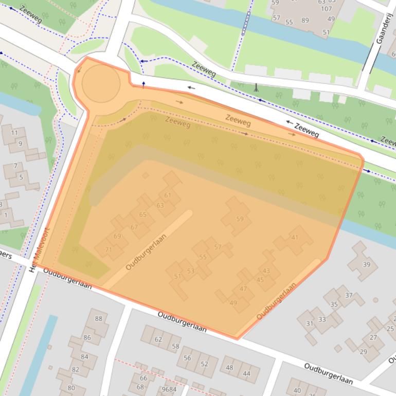 Kaart van postcodegebied 1852KN.