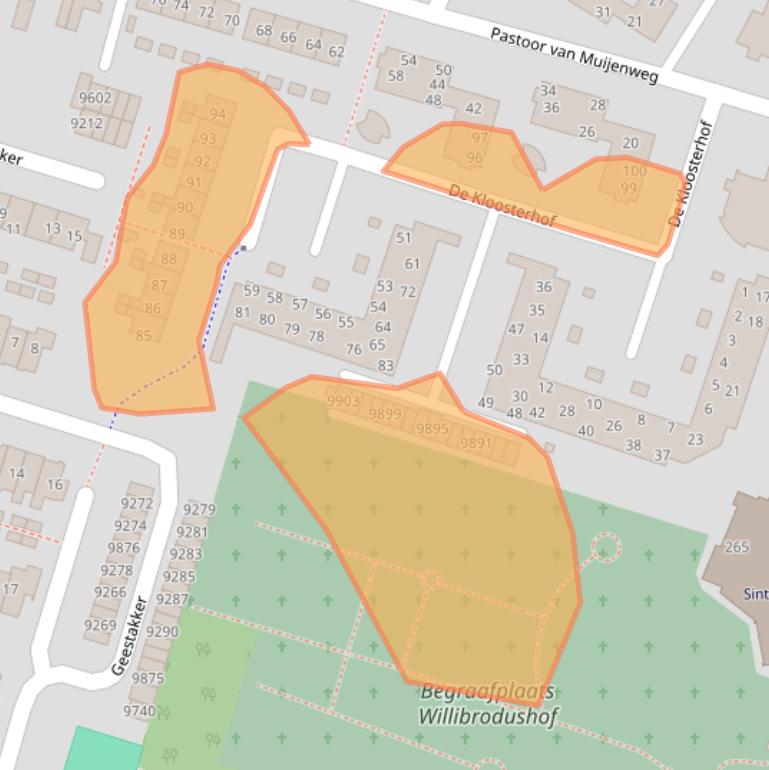 Kaart van postcodegebied 1852LE.