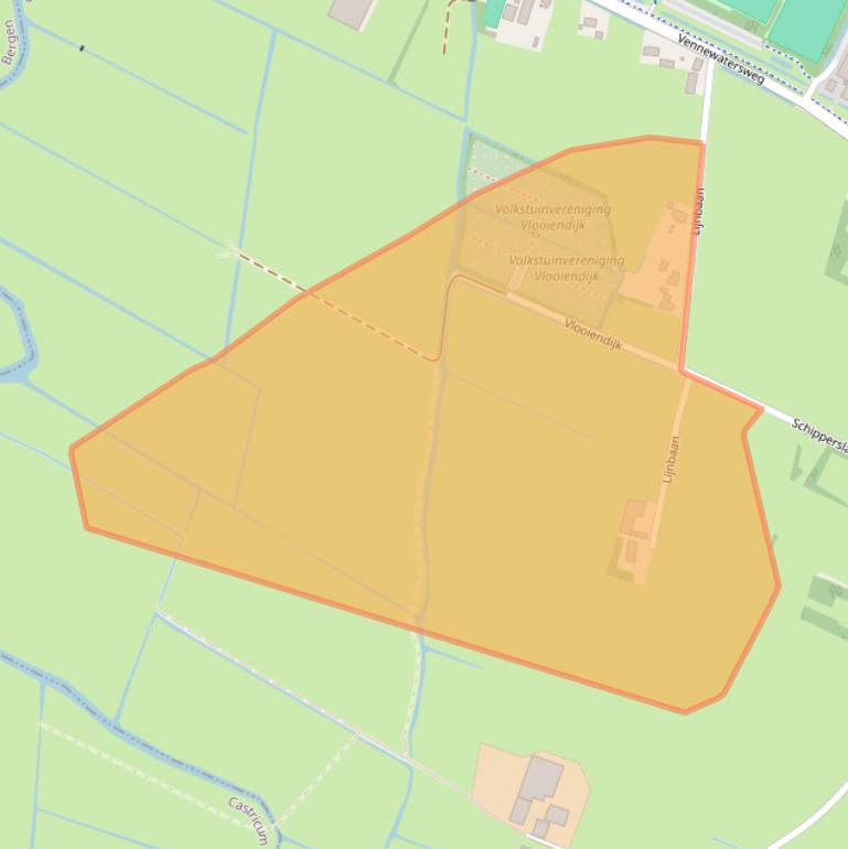 Kaart van postcodegebied 1852PV.