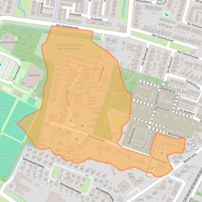 Kaart van postcodegebied 1852PX.