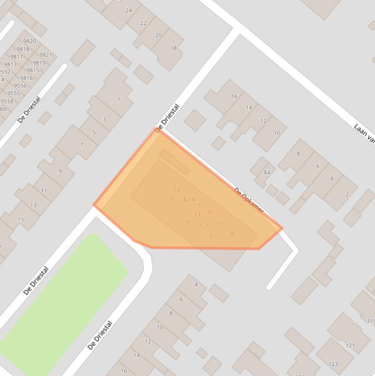 Kaart van postcodegebied 1852RL.